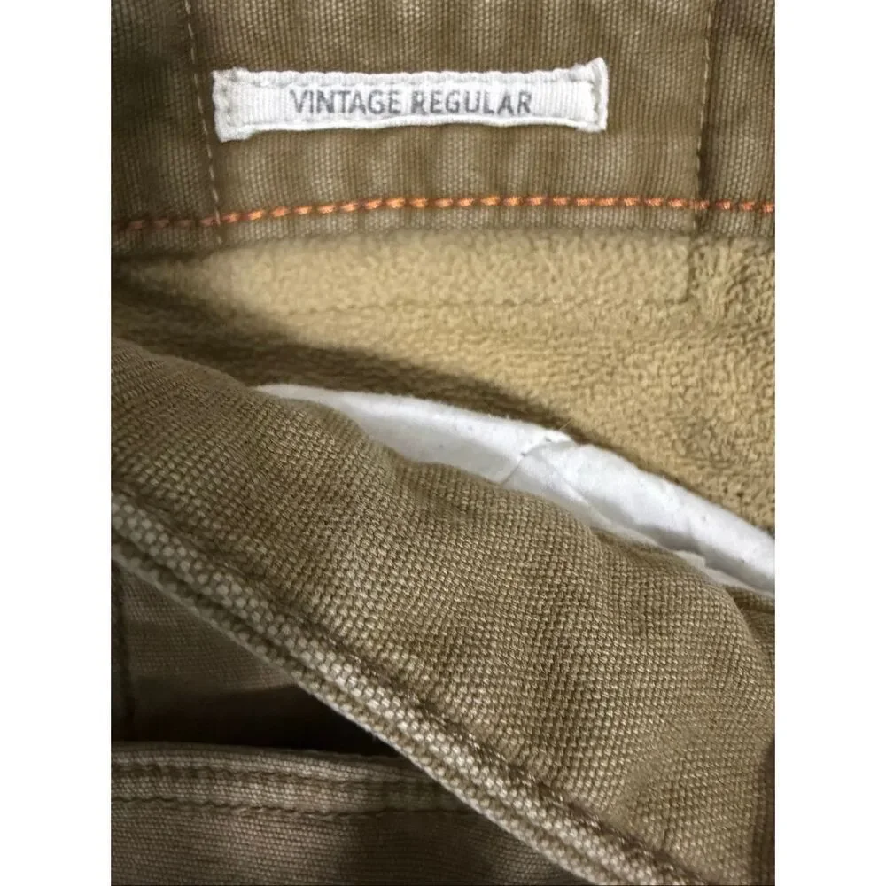 Weatherproof Vintage Fleece Lined Work Pants Men’s 40 X 32 Brown Vintage Regular